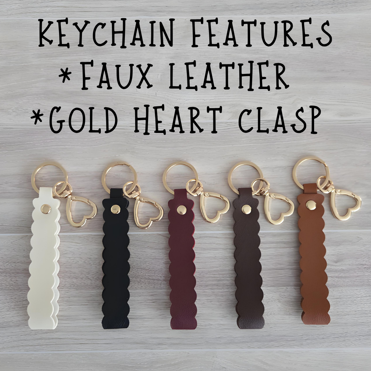 Keychain with Heart Clasp
