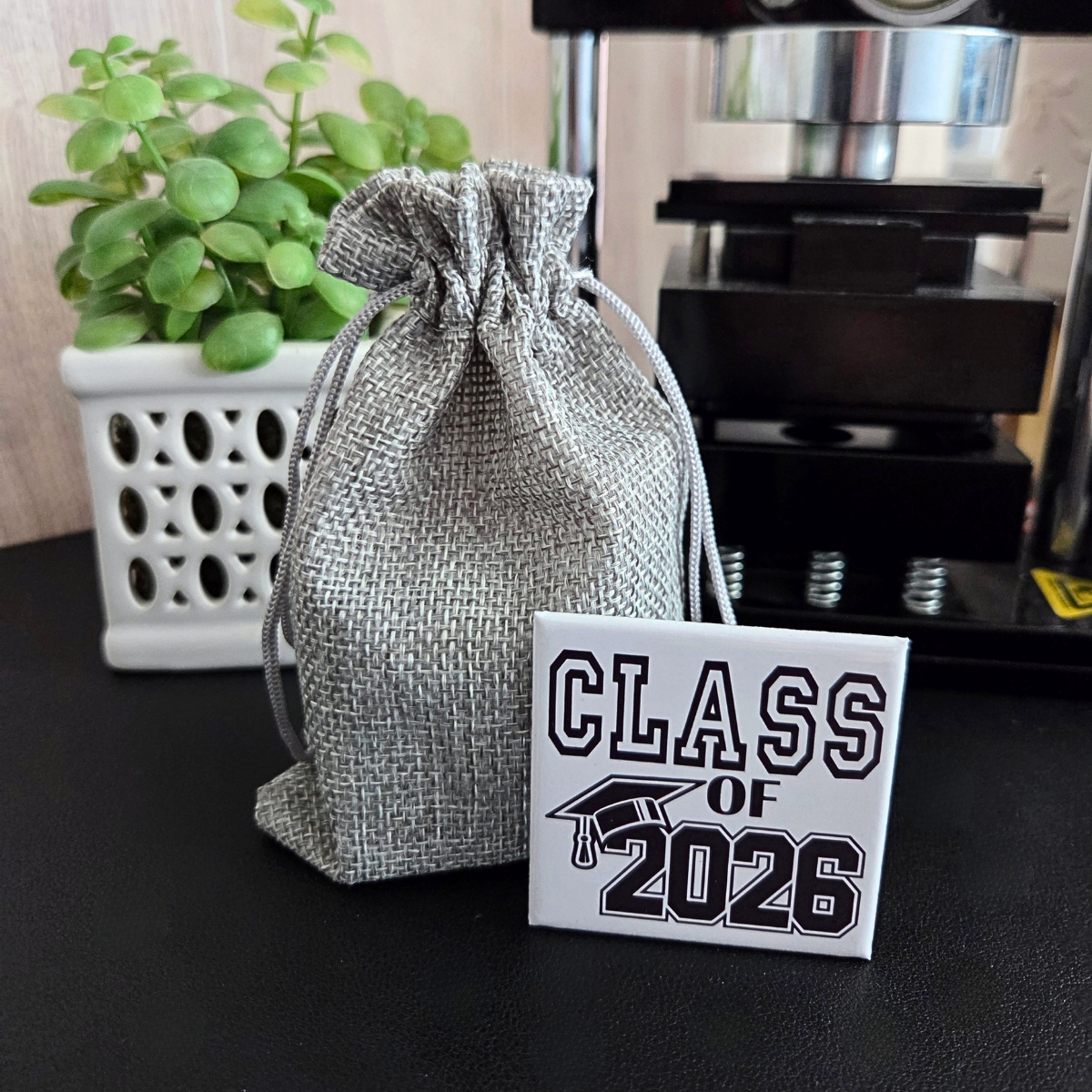 {GRADUATION BUNDLE} 3x3 Square Magnetic Frame & Magnets - WHITE FRAME