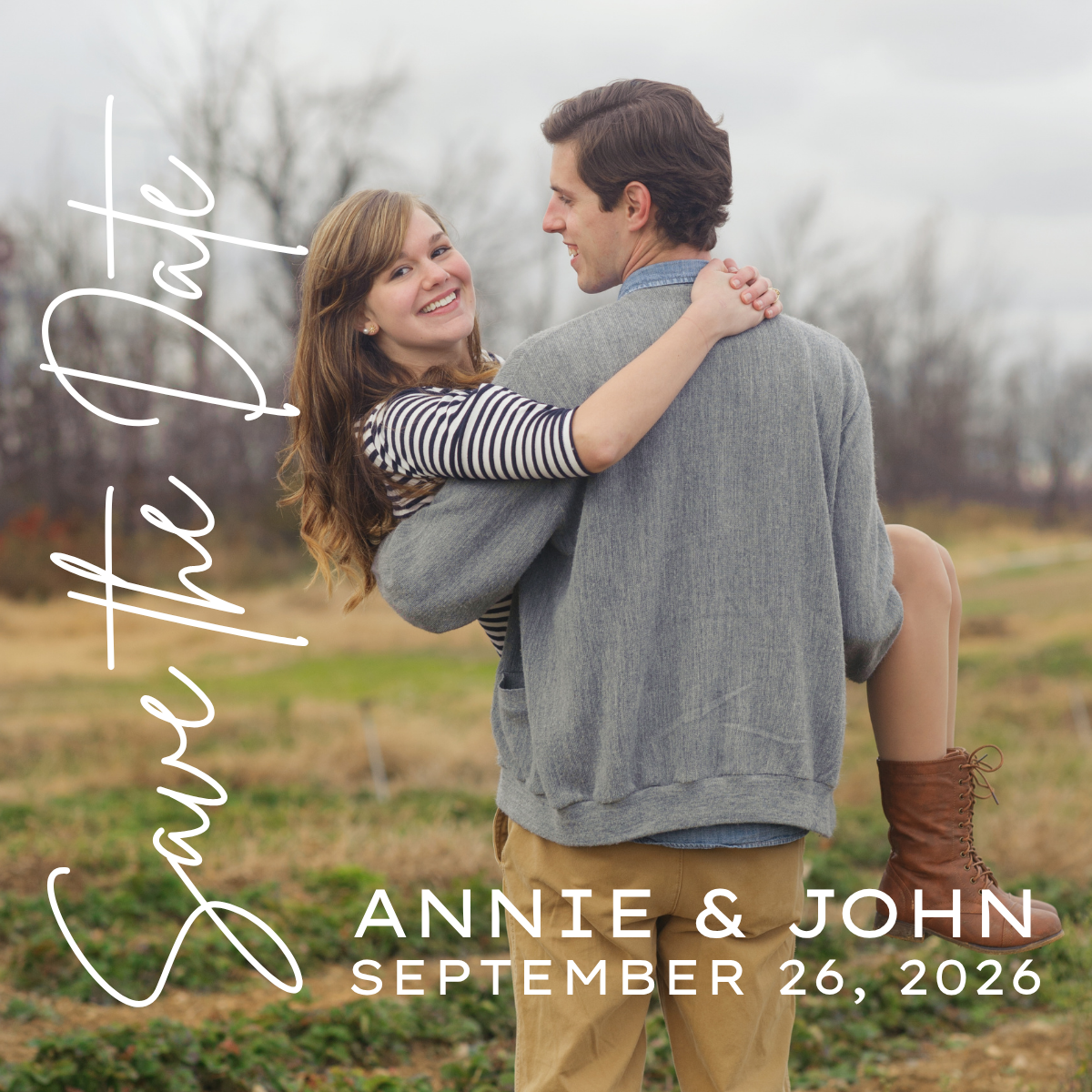 Wedding Save the Date Photo Magnet {NAMES & DATE}