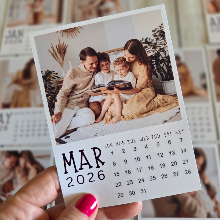 small monthly photo calendar gift