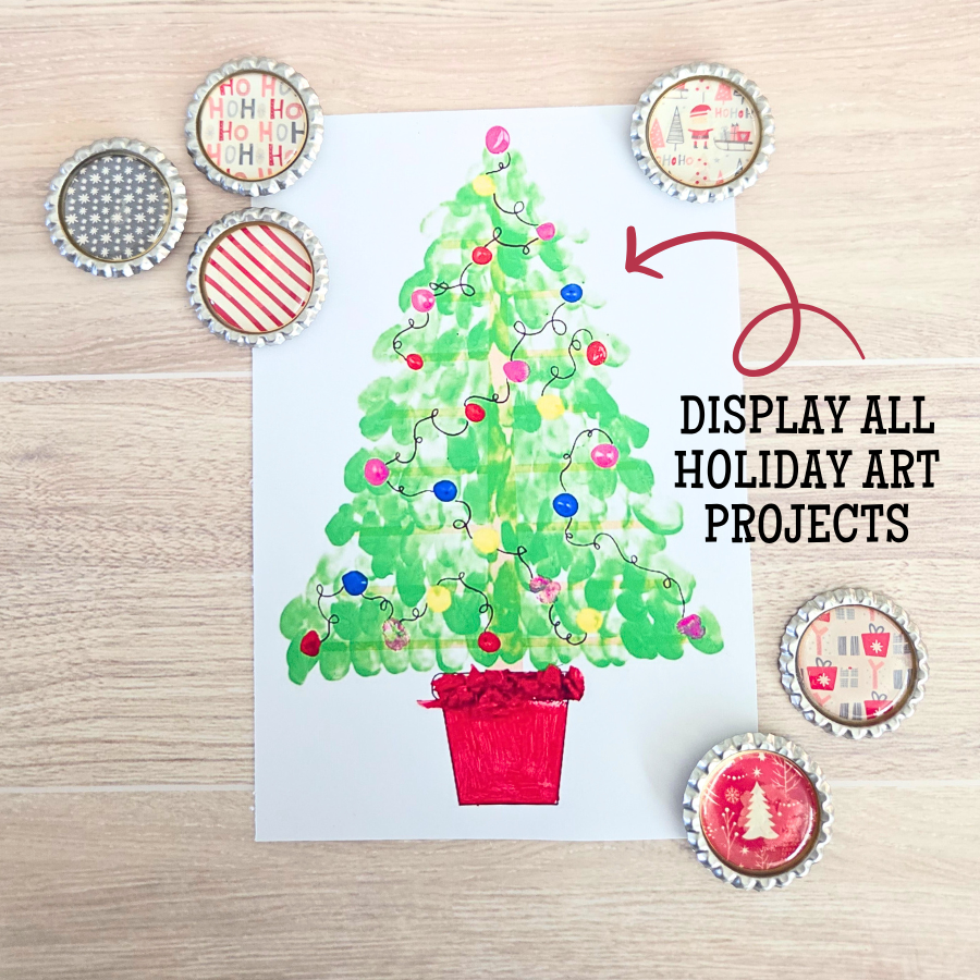 Use magnets to display all things Christmas from pictures, invites and kids art projects