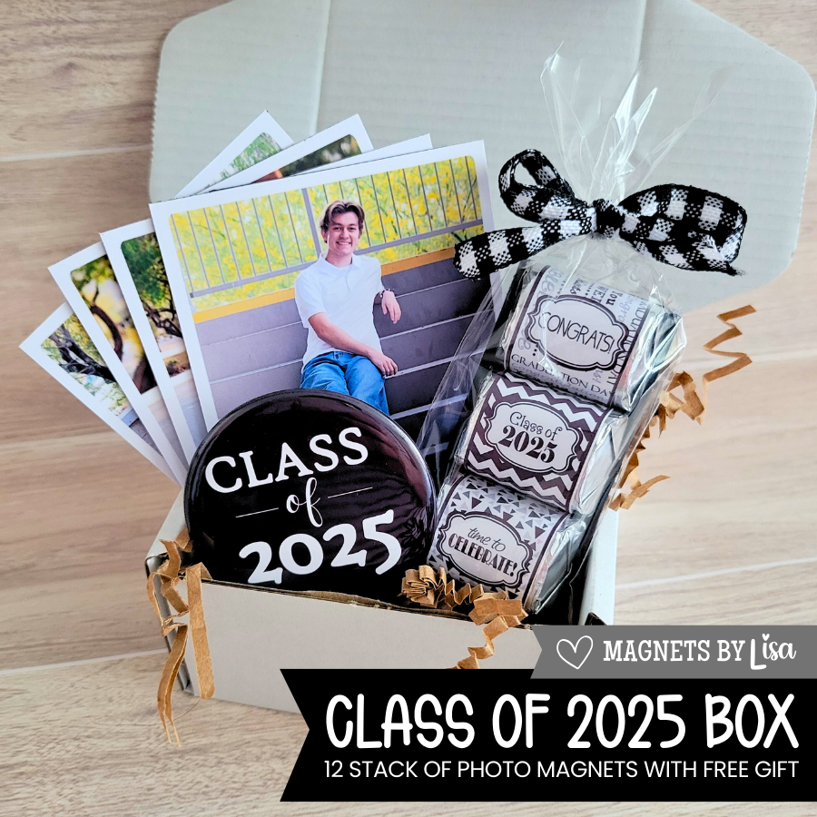 Class of 2025 Gift Box with 12 Photo Magnets