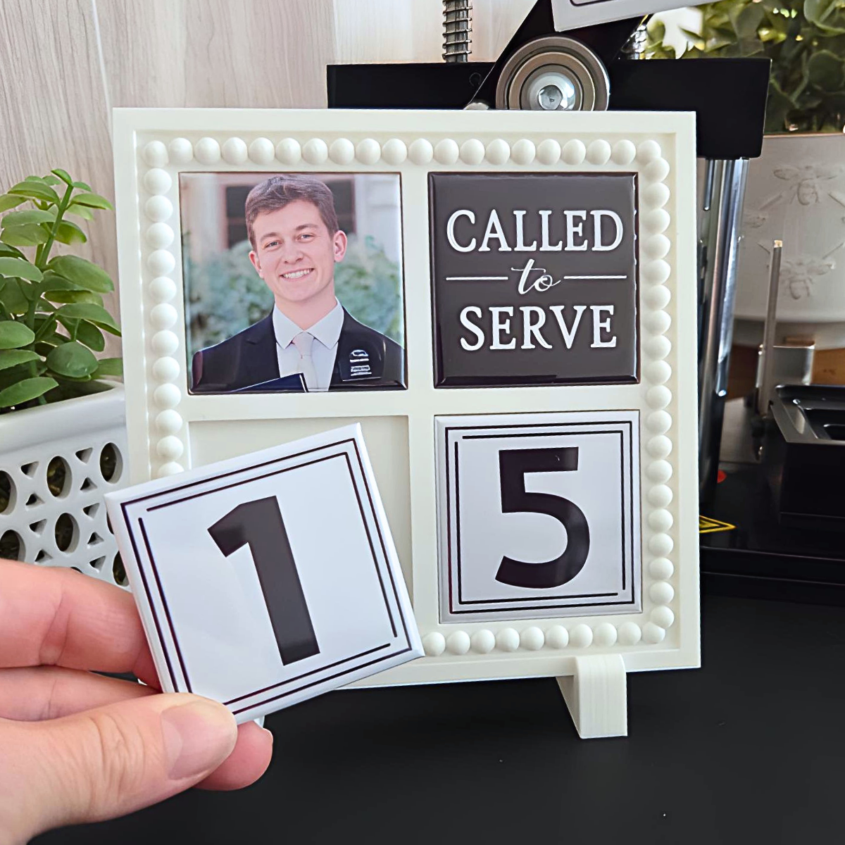 {Missionary Countdown} 2x2 Square Magnetic Frame & Magnets