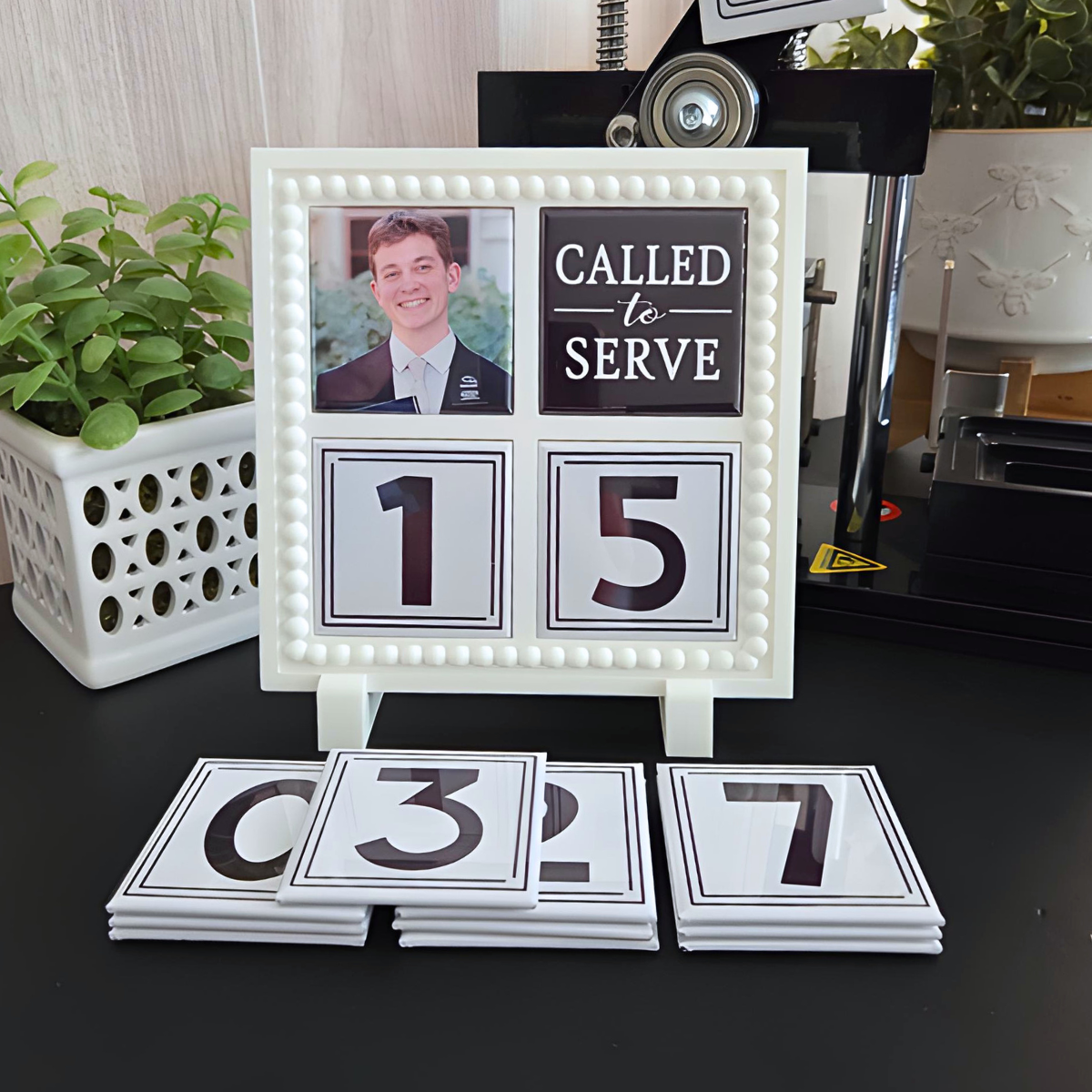 {Missionary Countdown} 2x2 Square Magnetic Frame & Magnets
