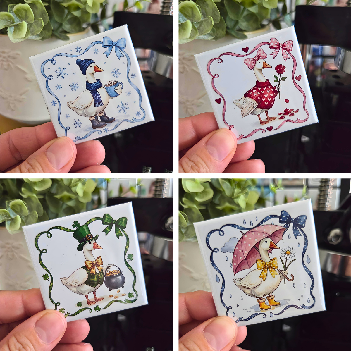 Seasonal Silly Goose Magnet Collection