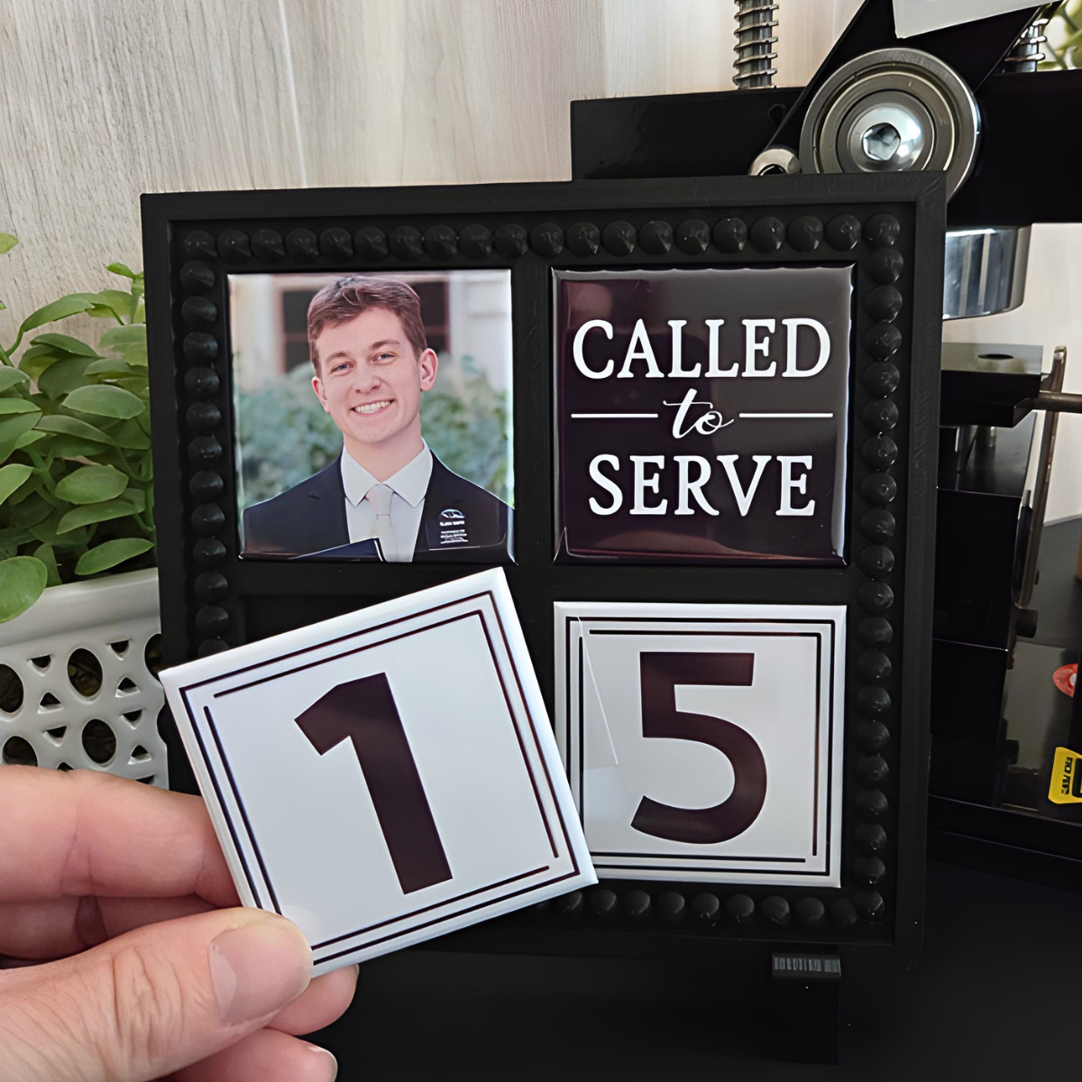 {Missionary Countdown} 2x2 Square Magnetic Frame & Magnets
