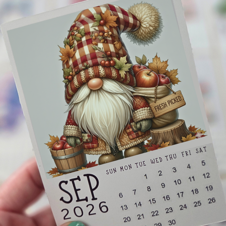 2026 Magnetic Seasonal Gnome Calendar
