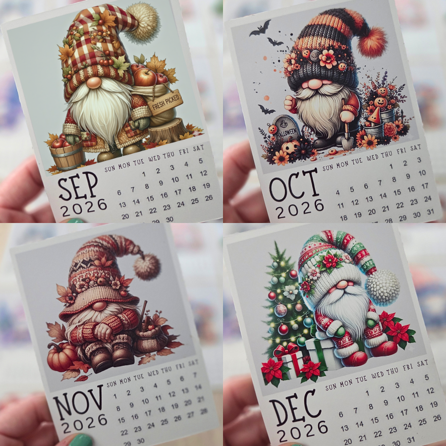 2026 Magnetic Seasonal Gnome Calendar