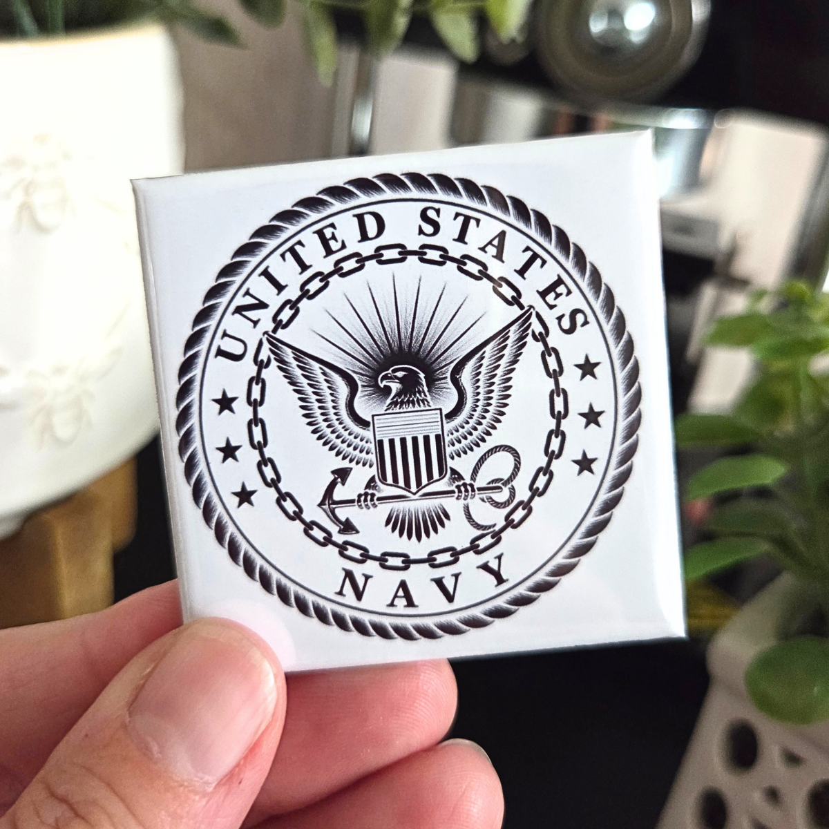 {Military Countdown} 2x2 Square Magnetic Frame & Magnets