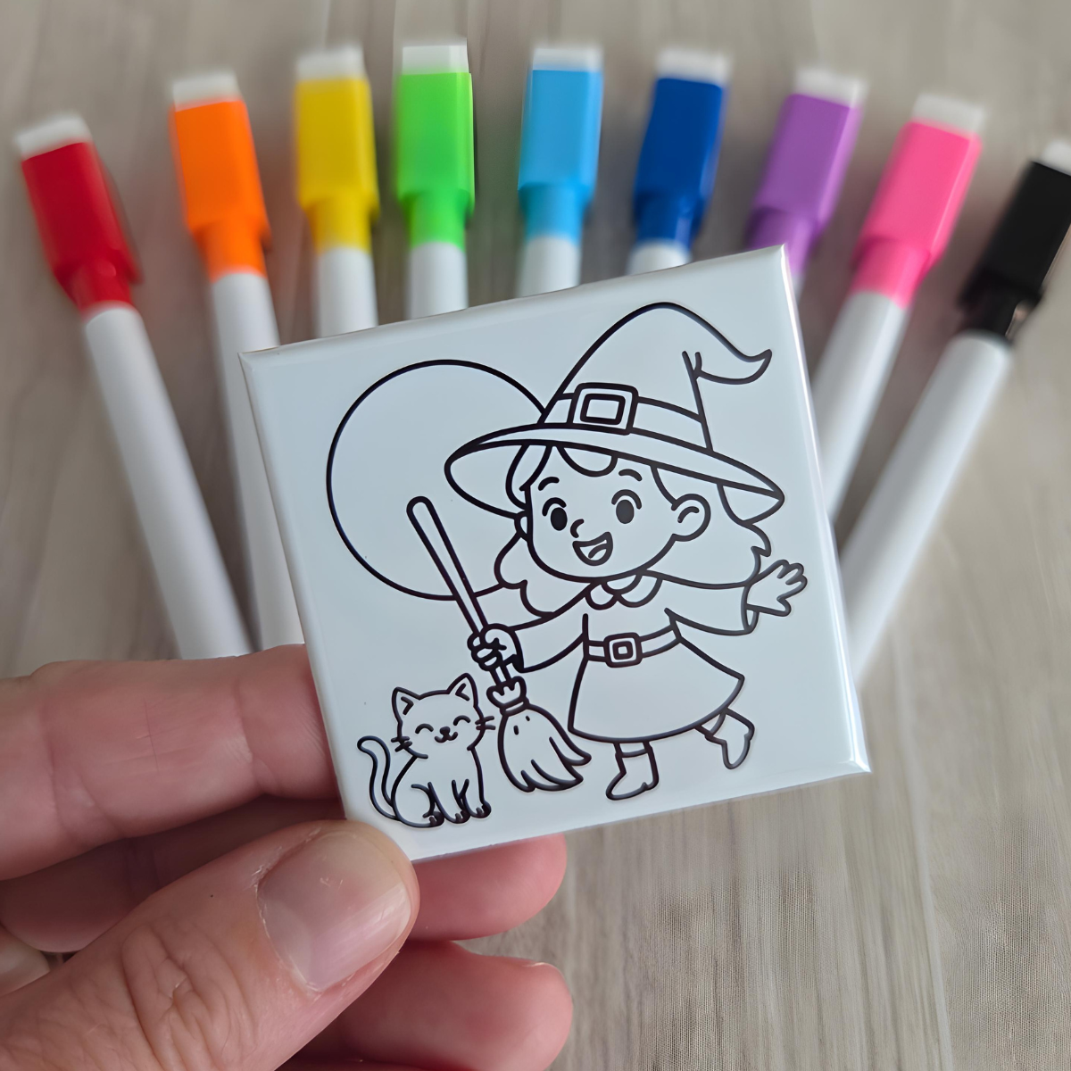 Halloween Dry Erase Coloring Magnets