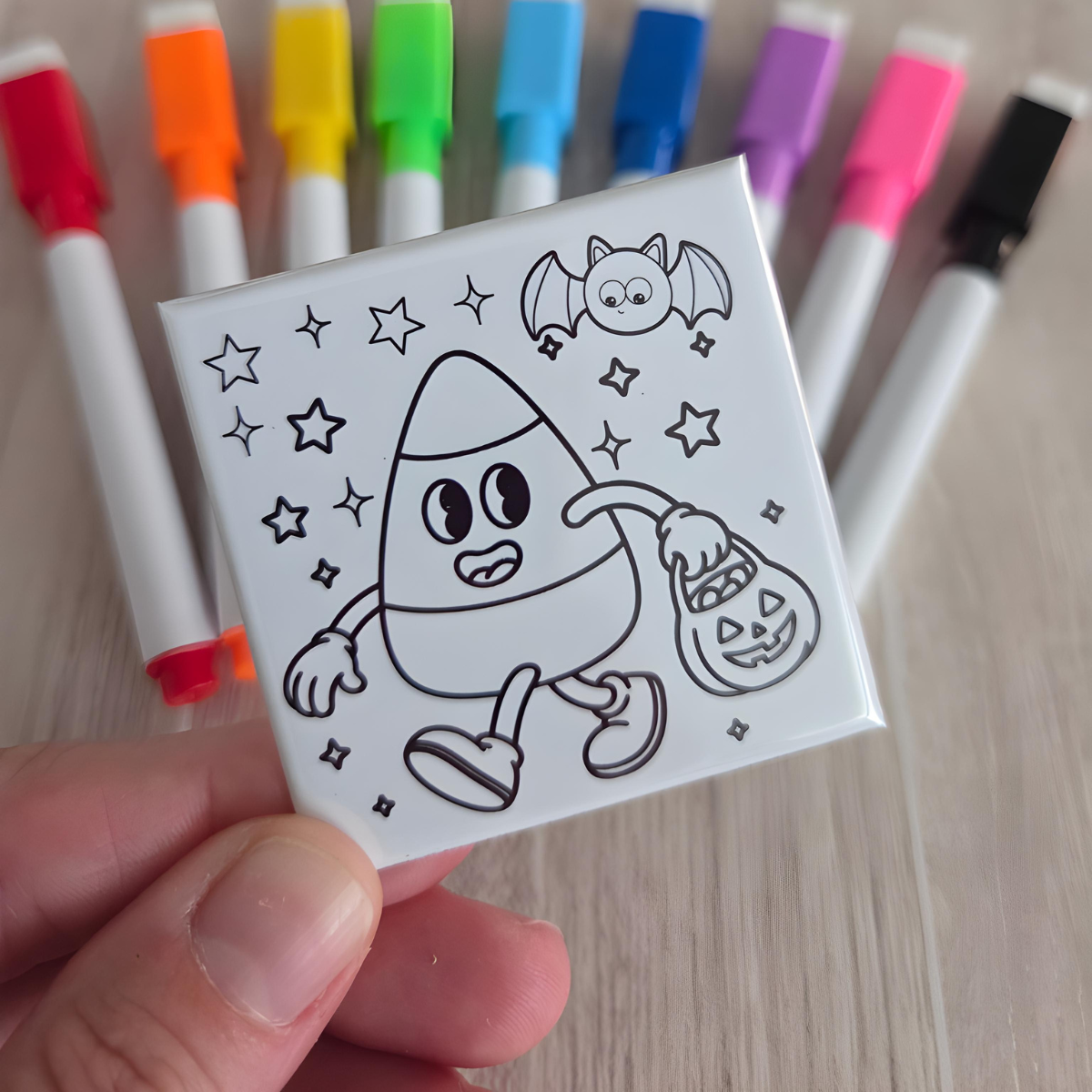 Halloween Dry Erase Coloring Magnets