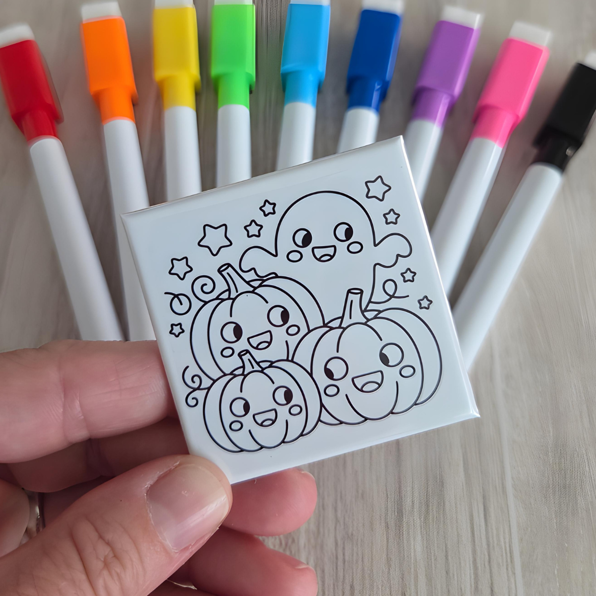 Halloween Dry Erase Coloring Magnets