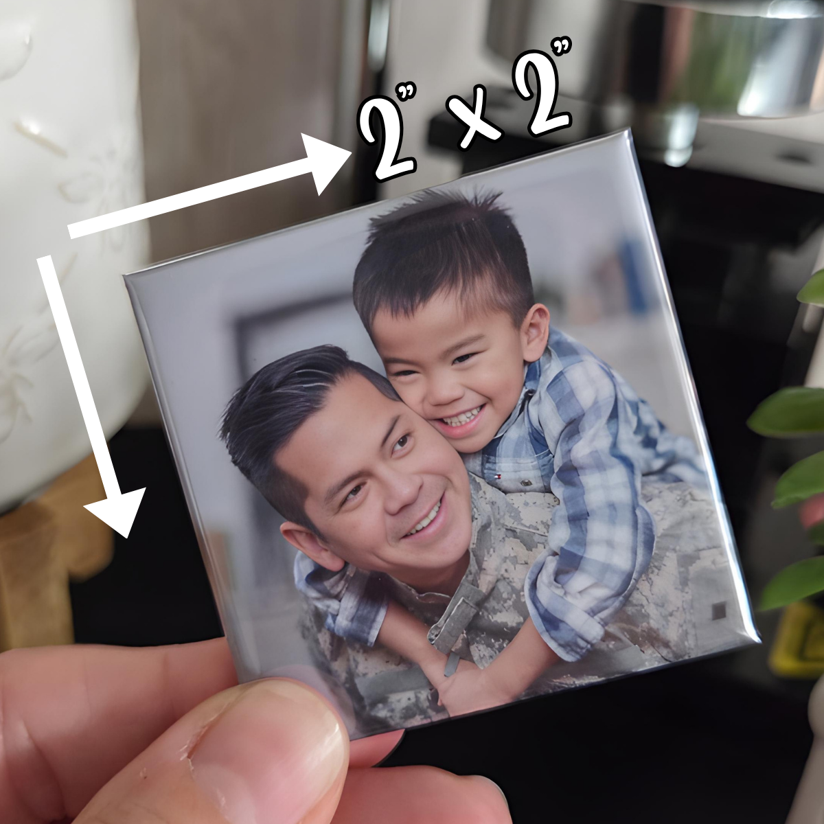 {Military Countdown} 2x2 Square Magnetic Frame & Magnets