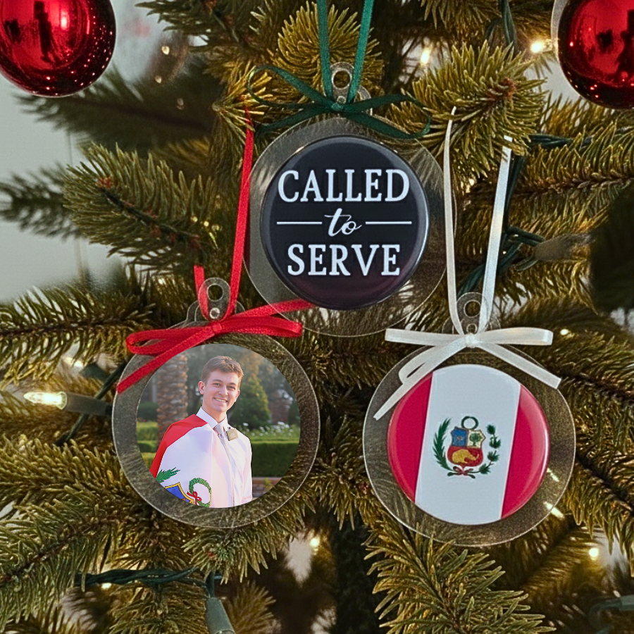 Called to Serve Missionary Magnet Trio Christmas Ornaments