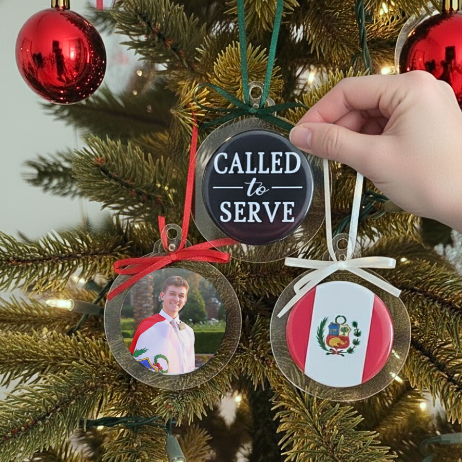 Called to Serve Missionary Magnet Trio Christmas Ornaments