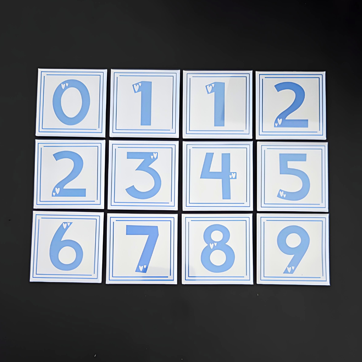 {Baby Countdown} 2x2 Square Magnetic Frame & Magnets {Baby Blue}