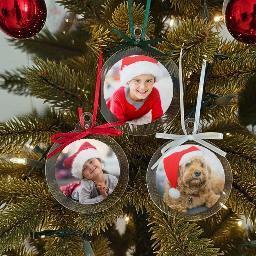 Custom Photo Magnet Christmas Ornaments
