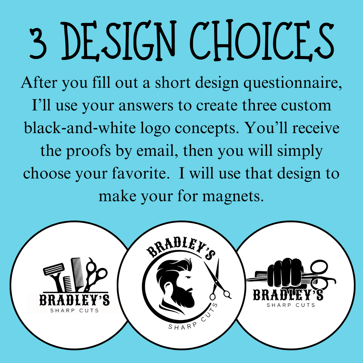 {BULK ORDER} Logo Design Starter Kit with 12 Magnets