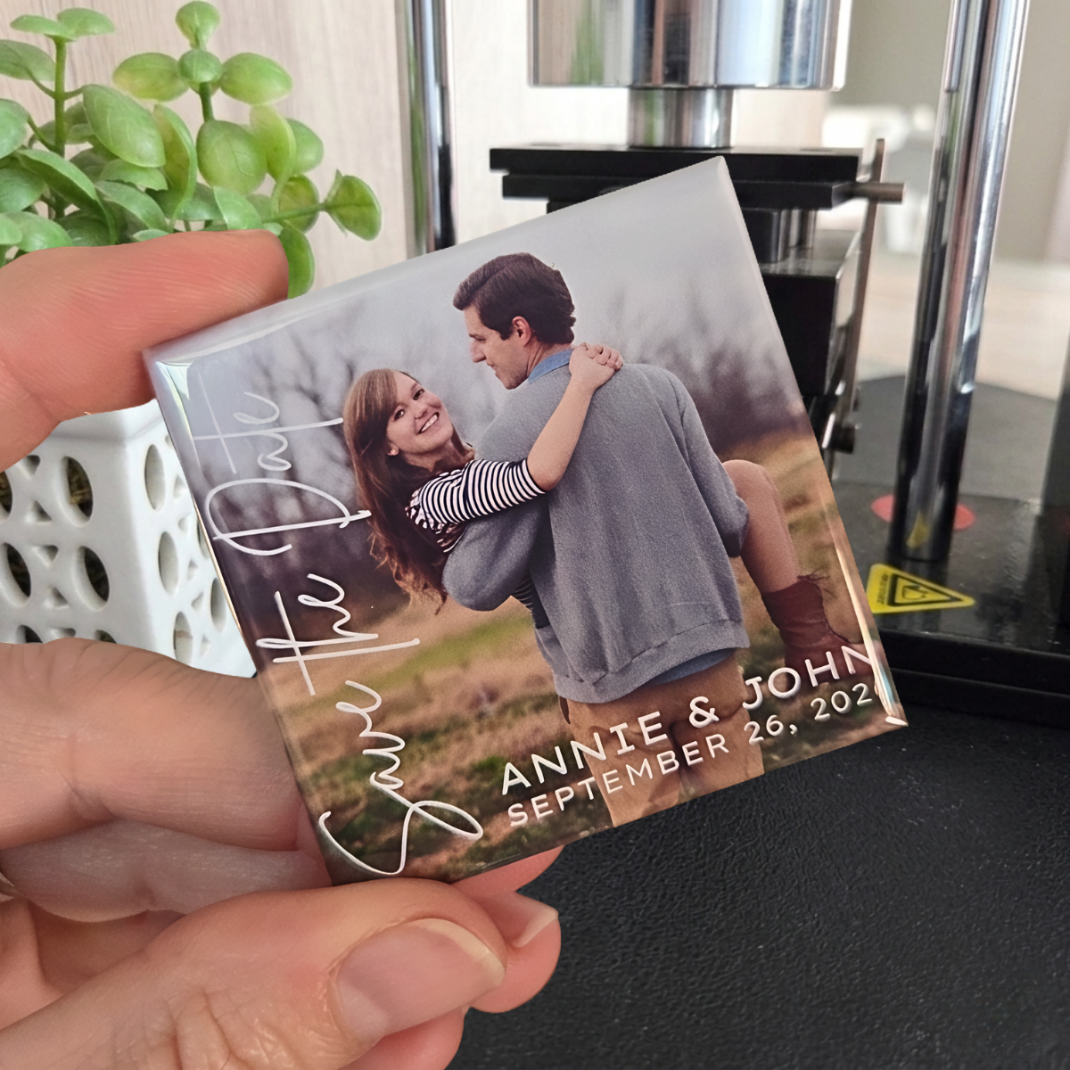 Wedding Save the Date Photo Magnet {NAMES & DATE}