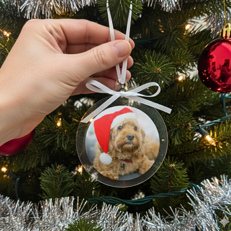 Custom Photo Magnet Christmas Ornaments