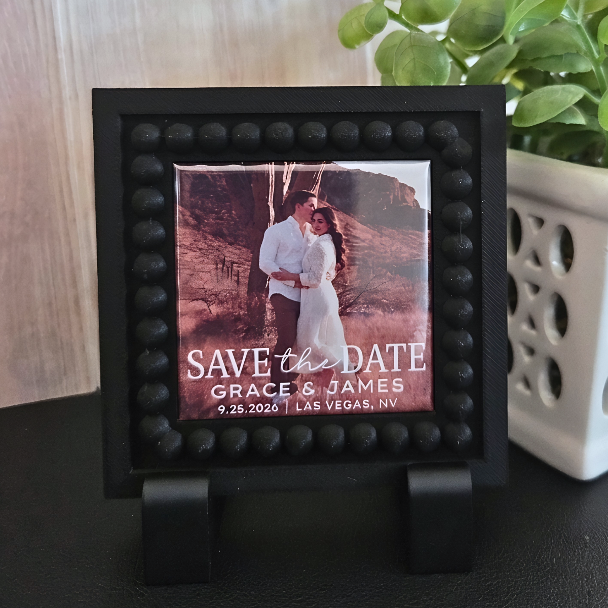 BUNDLE Save the Date Photo Magnet & Frame {NAME, DATE & LOCATION ONLY}