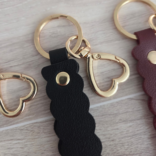 Keychain with Heart Clasp