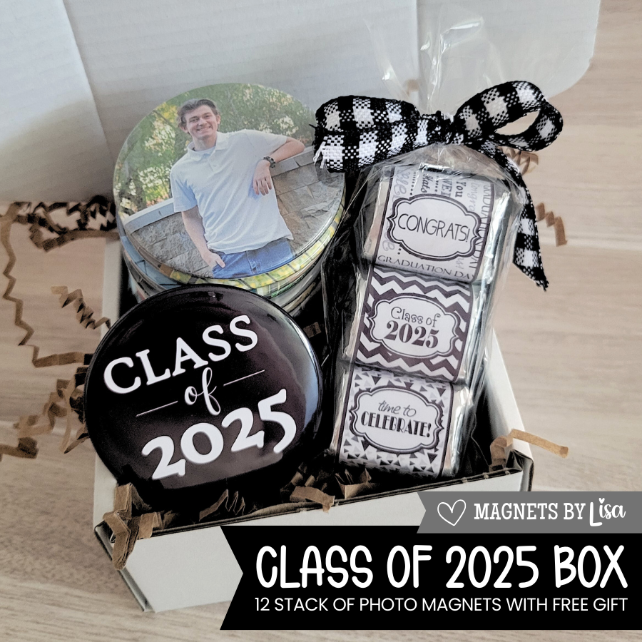 Class of 2025 Gift Box with 12 Photo Magnets