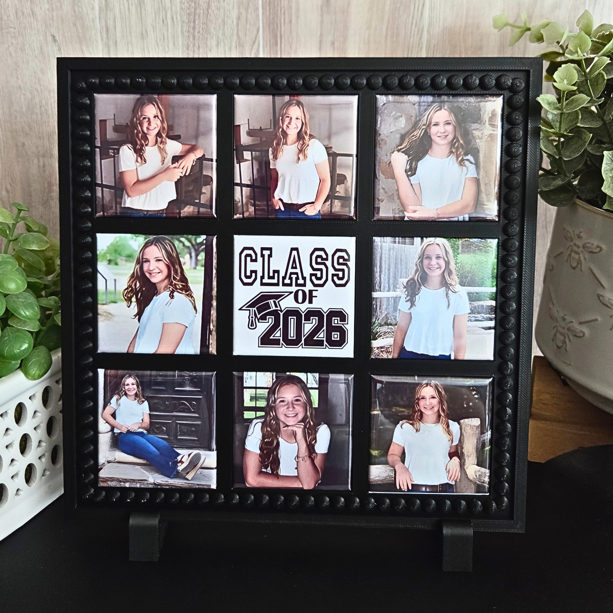 {GRADUATION BUNDLE} 3x3 Square Magnetic Frame & Magnets - BLACK FRAME