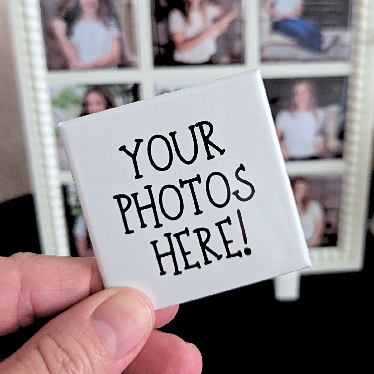 {GRADUATION BUNDLE} 3x3 Square Magnetic Frame & Magnets - WHITE FRAME