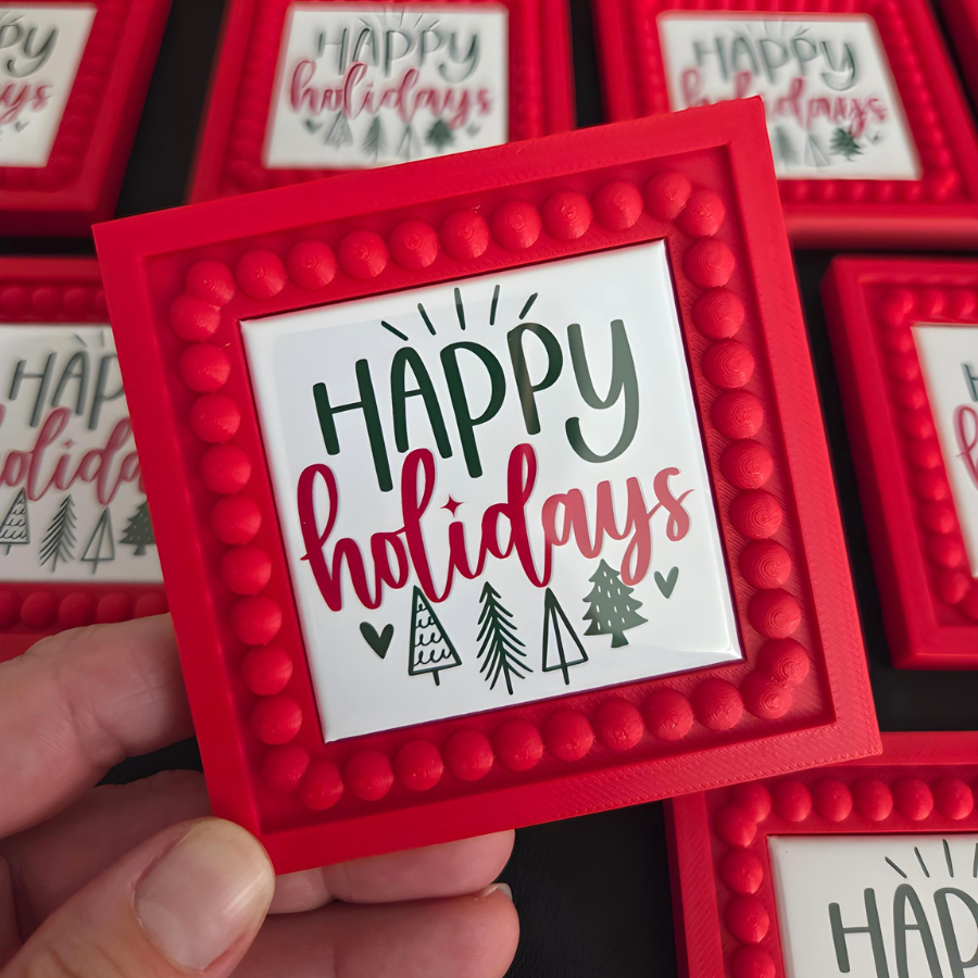 Happy Holidays Magnet and Frame