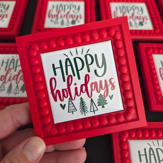 Happy Holidays Magnet and Frame