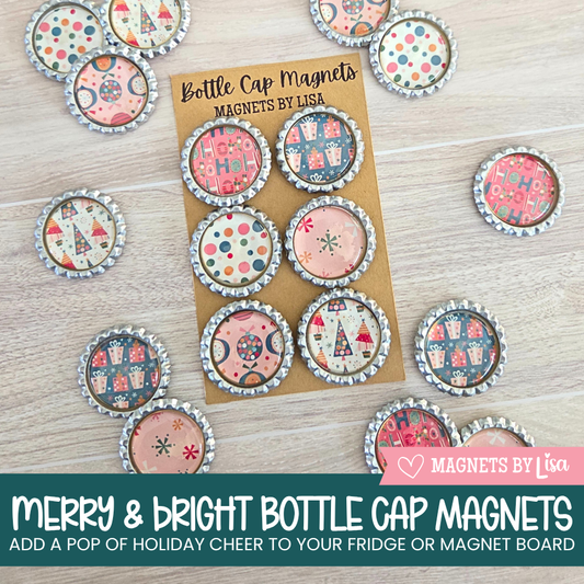 Bottle Cap Magnets wih Retro Vibes