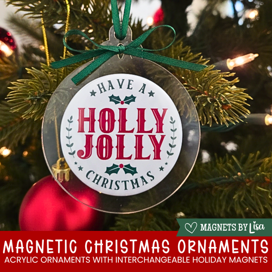 Magnetic Christmas  Ornaments- Mix and Match with 9 Designs