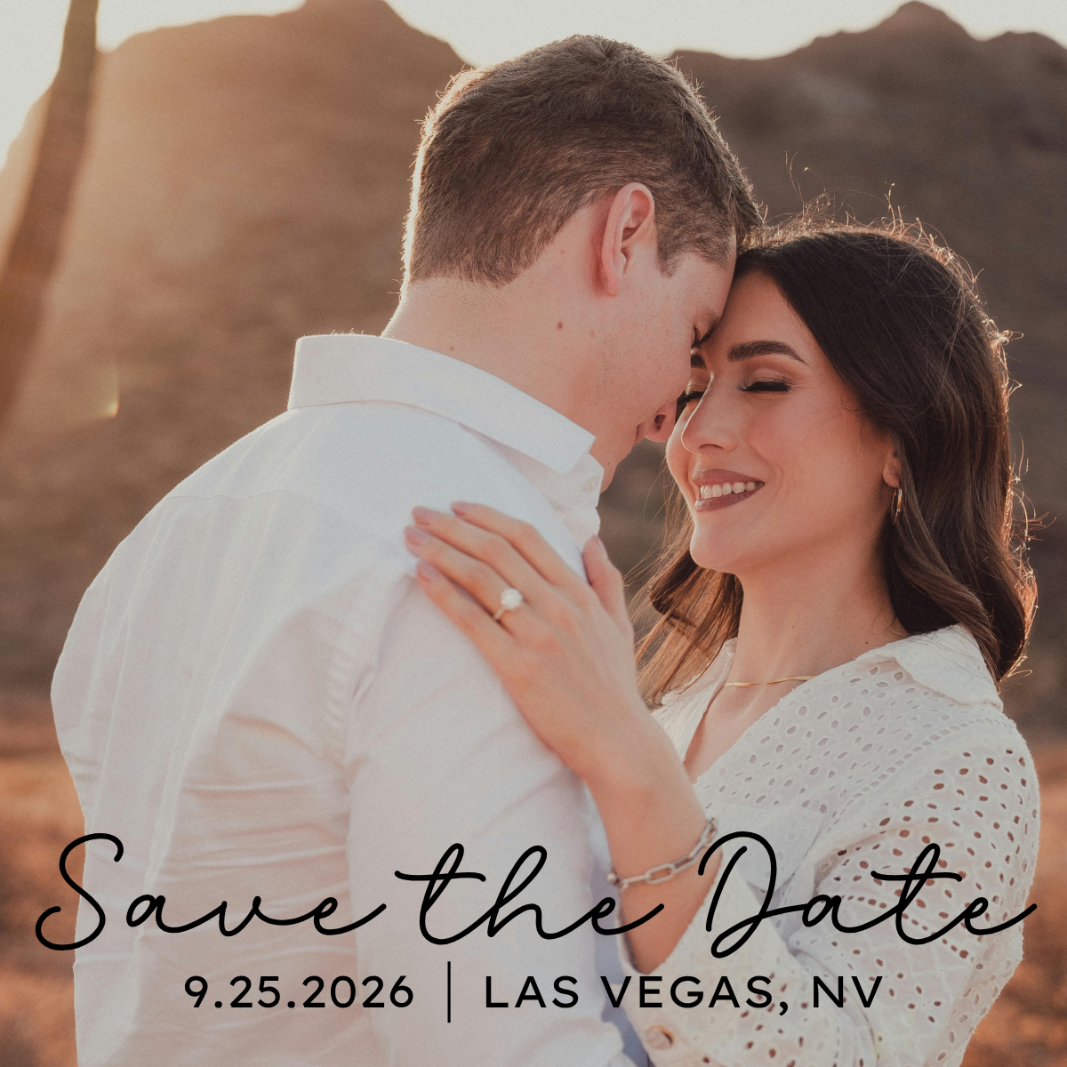 Wedding Save the Date Photo Magnet {DATE & LOCATION}
