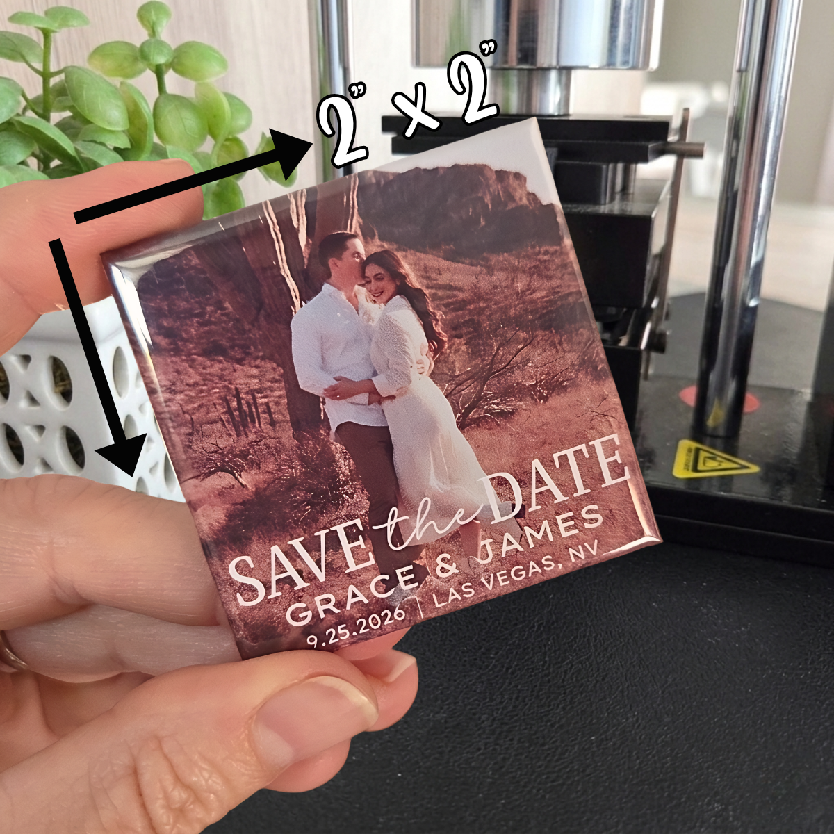 BUNDLE Save the Date Photo Magnet & Frame {NAME, DATE & LOCATION ONLY}