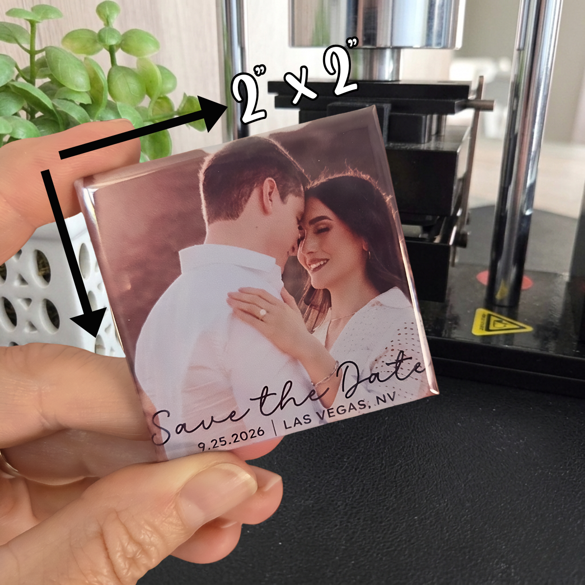BUNDLE Save the Date Photo Magnet & Frame {DATE & LOCATION ONLY}