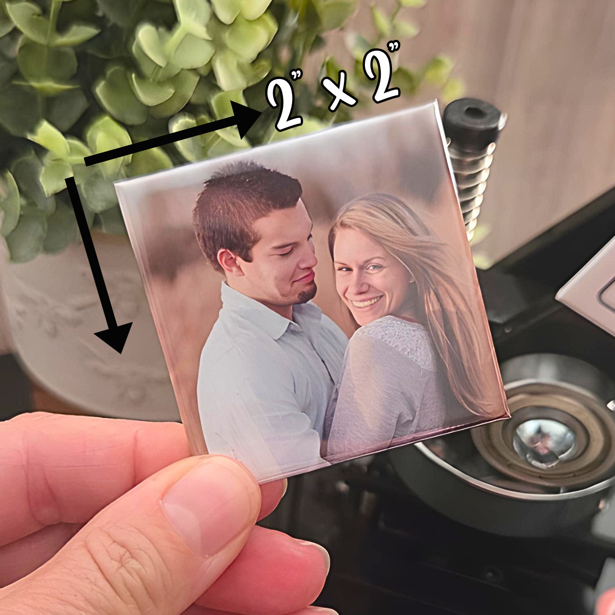 {Wedding Countdown} 2x2 Square Magnetic Frame & Magnets