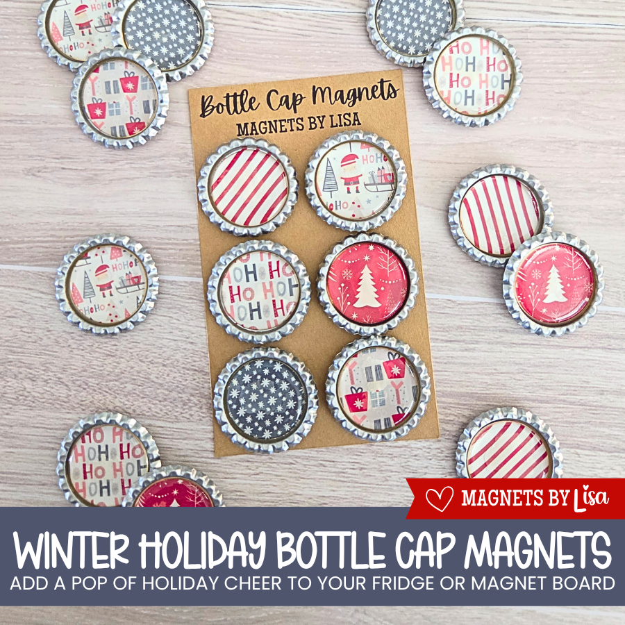 Silver Bottle Cap Magnets under $10.00