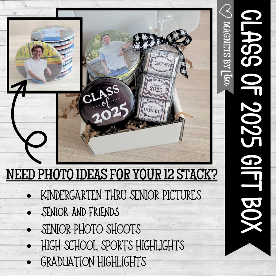 Class of 2025 Gift Box with 12 Photo Magnets